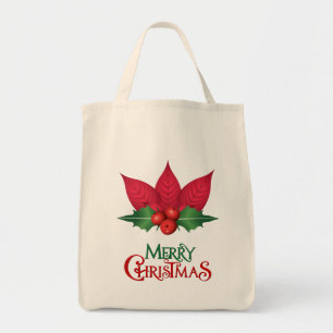 Poinsettia Frohe Weihnachten Einkaufstasche