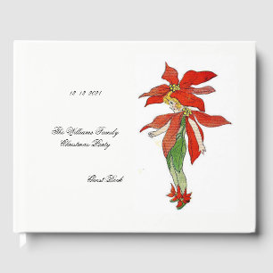 Poinsettia Frohe Weihnachts-Party Niedliche Blume Gästebuch