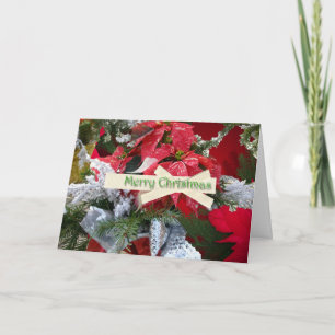 Poinsettia Frohe Weihnachtskarte Feiertagskarte