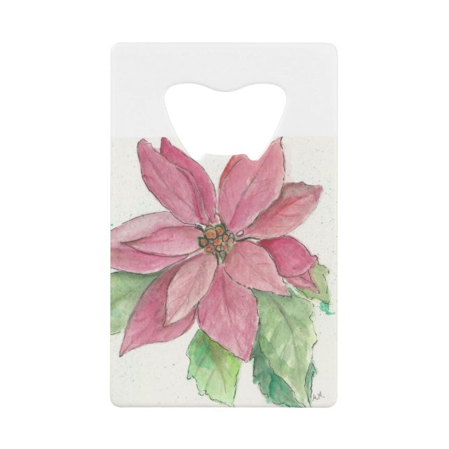 Poinsettia Geldbeutel Flaschenöffner (Vorderseite)