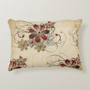 Poinsettia Gemstone Coussin de l'accent de Noël