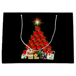 Poinsettia-Geschenktasche Große Geschenktüte