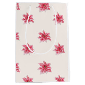Poinsettia-Geschenktasche Mittlere Geschenktüte