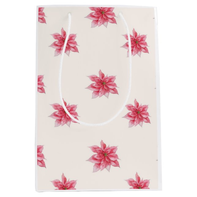 Poinsettia-Geschenktasche Mittlere Geschenktüte (Vorderseite)