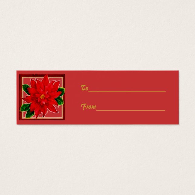Poinsettia Gift Tag (Vorderseite)
