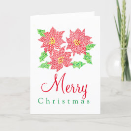Poinsettia Grußkarte Feiertagskarte