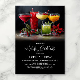 Poinsettia Holiday Cocktail Party Einladung