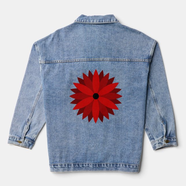 Poinsettia Jeansjacke (Rückseite)