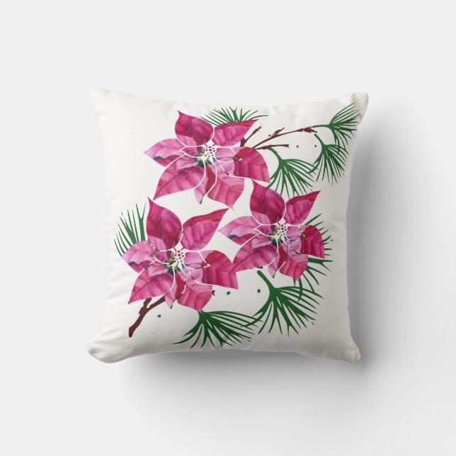 Poinsettia Kissen (Vorderseite)