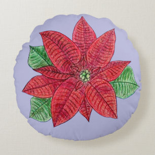 Poinsettia Kissen - Hintergrund der Lavendel