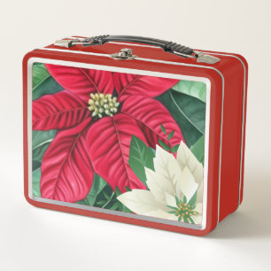 Poinsettia Metall Brotdose