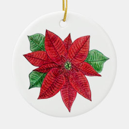 Poinsettia Ornament - weißer Hintergrund