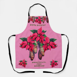 Poinsettia Pinecone Schürze