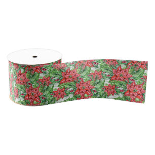 Poinsettia Ripsband