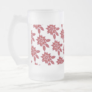 Poinsettia (rot) mattglas bierglas