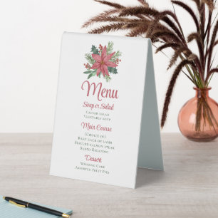 Poinsettia Rote Weihnachtsblume Tischaufsteller