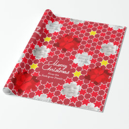 Poinsettia Star-Foto Geschenkpapier