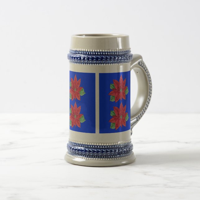 Poinsettia Stein/Tasse Bierglas (VorderseiteRechts)