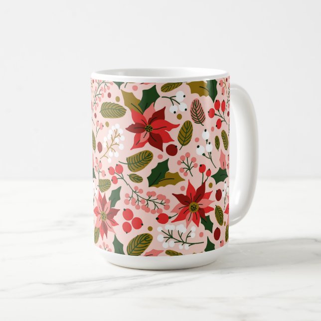 Poinsettia tasse de vacances d'hiver (Devant droit)