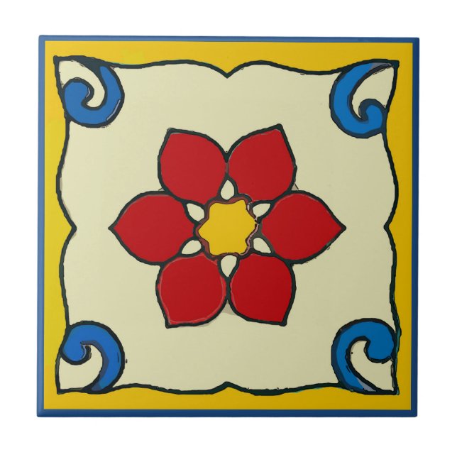 Poinsettia Tile Fliese (Vorderseite)