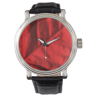 Poinsettia Vintag Lederstraßenüberwachung Armbanduhr