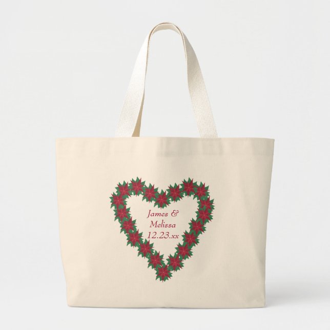 Poinsettia Weihnachtsfeiern Tragetaschen (Vorne)