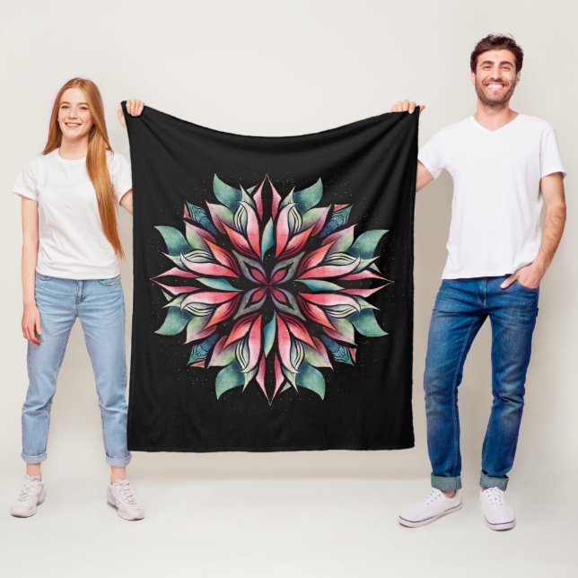 Poinsettia Weihnachtsflora Eleganter Winterurlaub Fleecedecke (Beispiel)