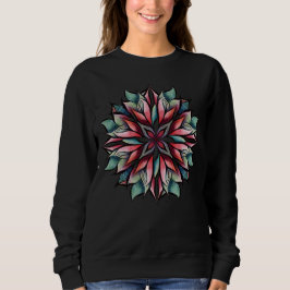 Poinsettia Weihnachtsflora Eleganter Winterurlaub Sweatshirt