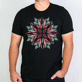 Poinsettia Weihnachtsflora Eleganter Winterurlaub T-Shirt