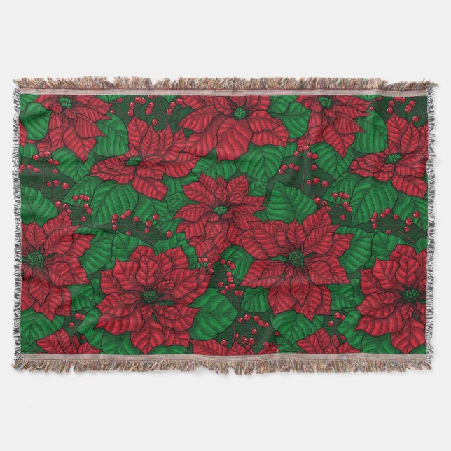 Poinsettia, Weihnachtsmuster Decke (Vorderseite)