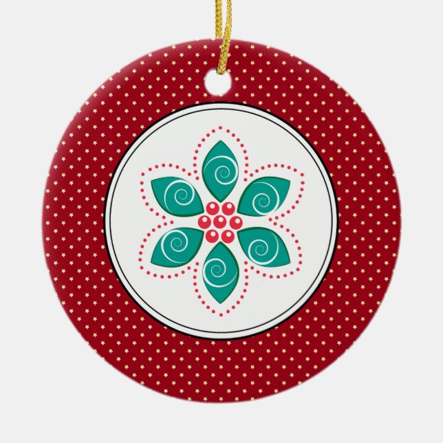 Poinsettia Weihnachtsschmuck (Vorne)