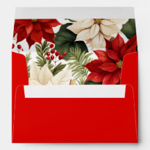 Poinsettia Weihnachtszeit-Rücksendeadresse