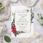 Poinsettia Winter Christmas Blumenrahmen modern Einladung<br><div class="desc">Dieses Hochzeitsdesign kann mit Ihren Informationen personalisiert werden. Sie können durch Klicken auf die Schaltfläche weiter angepasst werden, um weitere Optionen anzupassen. Sie können die Textfarbe und den Stil, einige Hintergründe und einige Bilder löschen. Kontaktieren Sie mich unter colorflowcreations@gmail.com , wenn Sie dieses Design auf einem anderen Produkt haben möchten...</div>