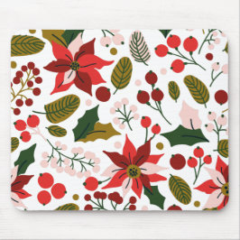 Poinsettia winter holiday mouse pad mousepad