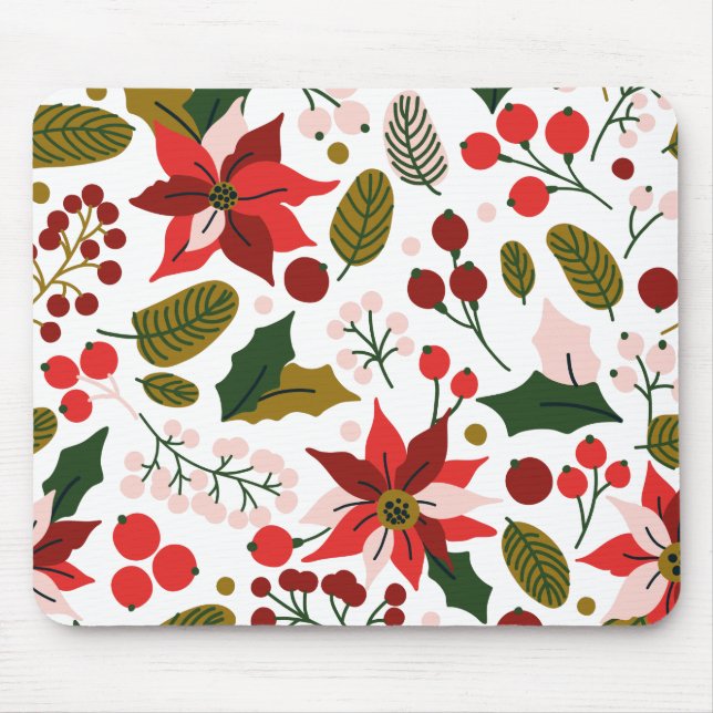 Poinsettia winter holiday mouse pad mousepad (Vorne)