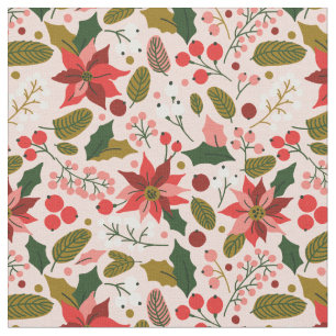 Poinsettia Winterferien Stoff