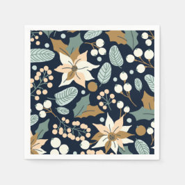 Poinsettia Winterurlaub Serviette