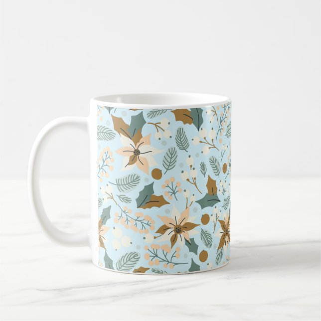 Poinsettia Winterurlaub Tasse (Links)