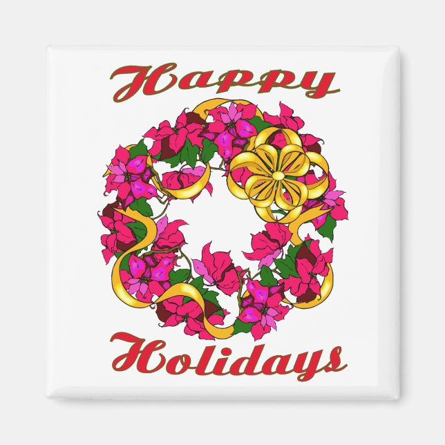 Poinsettia Wreath Magnet (Vorne)