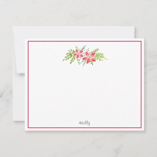 Poinsettia Zentralstück Mitteilungskarte (Vorderseite)
