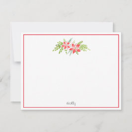Poinsettia Zentralstück Mitteilungskarte