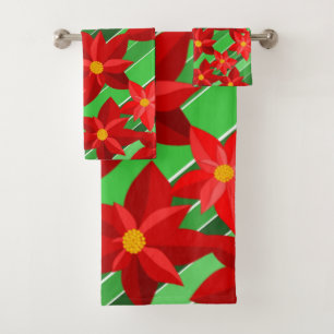 Poinsettias Badhandtuch Set