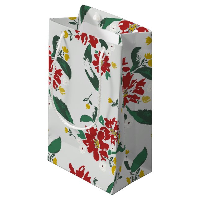 Poinsettias for all Seasons Gift Bag Kleine Geschenktüte (Vorderseite Schrägansicht)
