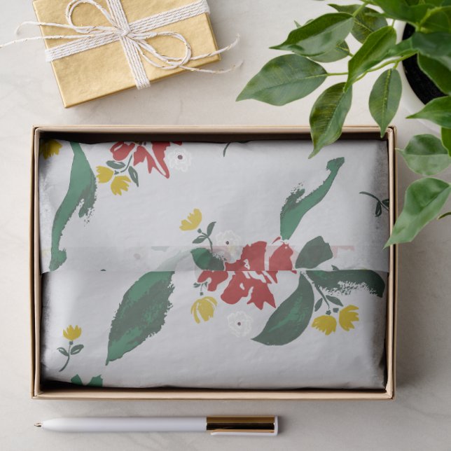 Poinsettias for all Seasons Gift Bag Seidenpapier (Geschenk)