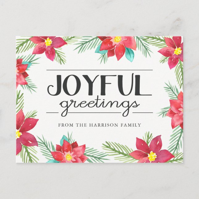 Poinsettias Highlights Postkarte (Vorderseite)