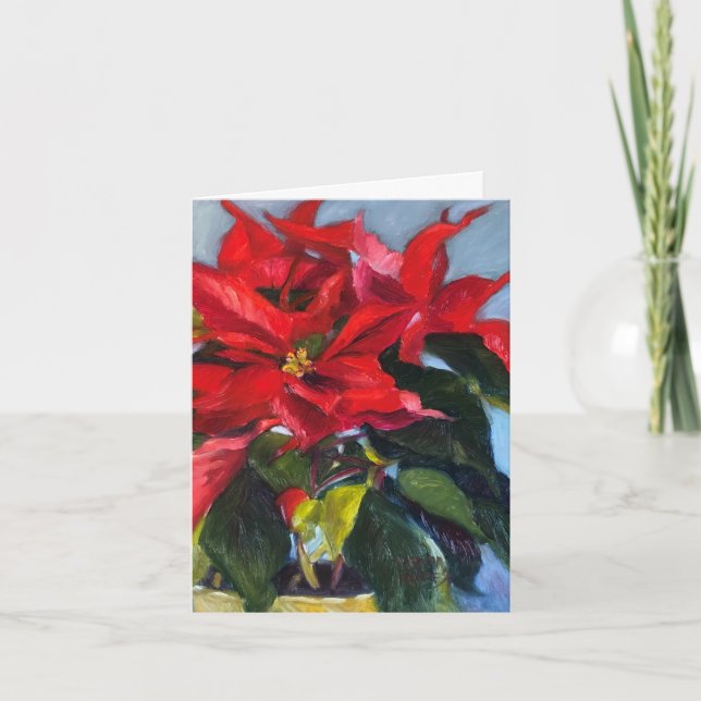 Poinsettias Karte (Vorderseite)