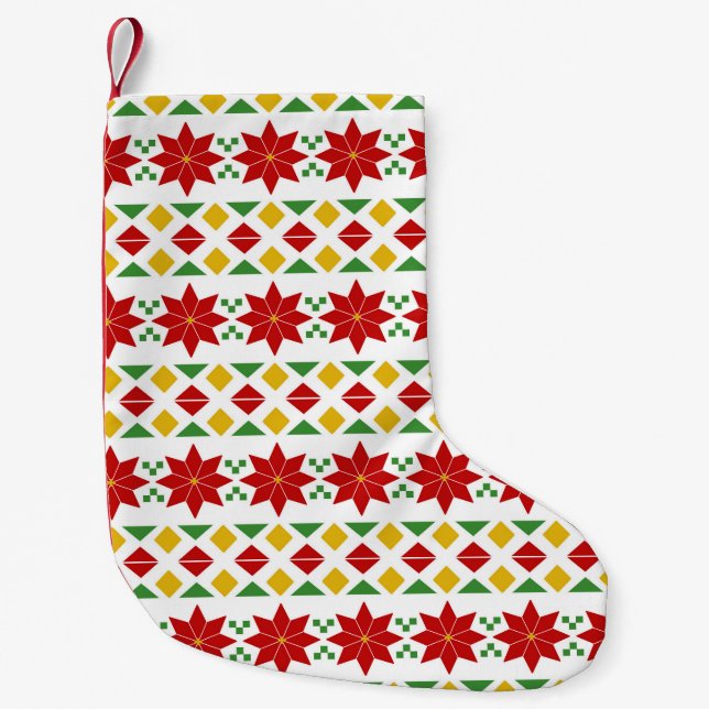 Poinsettias Kleiner Strumpf Kleiner Weihnachtsstrumpf (Vorderseite)