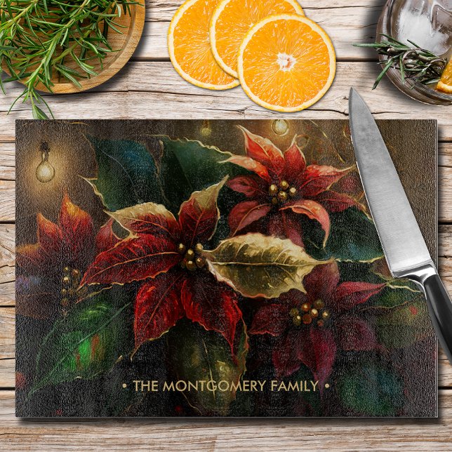 Poinsettias Weihnachtsfeiertag Schneidebrett (Von Creator hochgeladen)