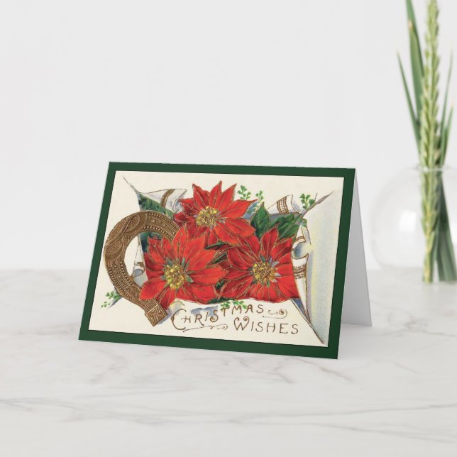 Poinsettias - Weihnachtskarte Feiertagskarte (Vorderseite)