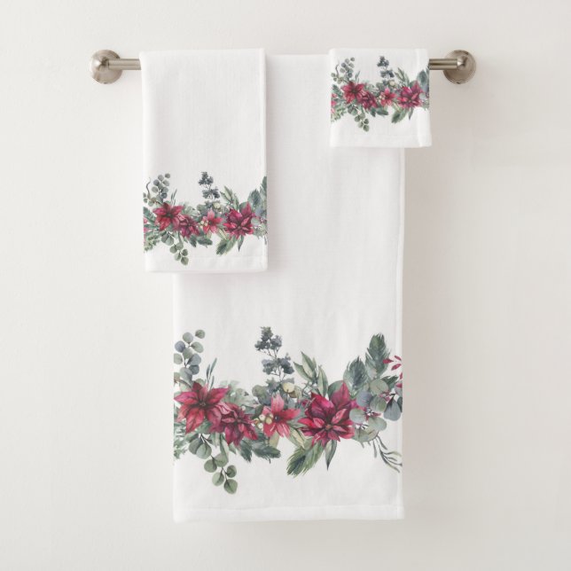 Poinsettien Badhandtuch Set (Insitu)